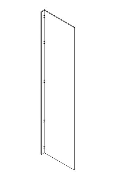 HAMPTON PEWTER FRIDGE PANEL 96X24 - 3" filler - Image 2