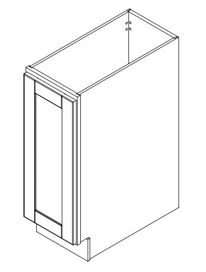 Hampton Pewter 12 in. Wide x 24 in. Deep x 34.5 in. Tall - Full Height Door Base Shaker Cabinet - Image 2