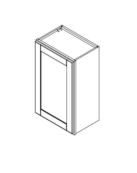 Hampton Pewter Clear Glass Door for 18 in. Wide x 12 in. Deep x 30 in. Tall - Wall Shaker Cabinet - Image 2