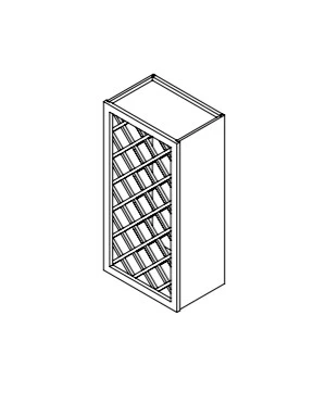 Hampton Pewter 18 in. Wide x 12 in. Deep x 36 in. Tall - Wine Rack Shaker Cabinet - Image 2