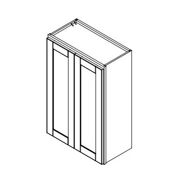 Hampton Pewter 24 in. Wide x 12 in. Deep x 36 in. Tall - Wall Shaker Cabinet - Image 2
