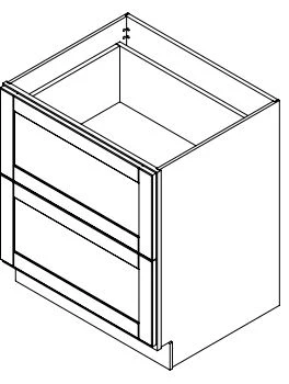 Hampton Pewter 30 in. Wide x 24 in. Deep x 34.5 in. Tall - 2-Drawer Base Shaker Cabinet - Image 2