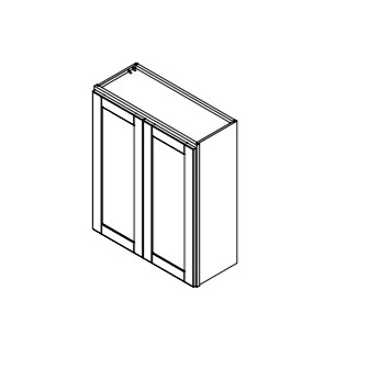 Hampton Pewter 30 in. Wide x 12 in. Deep x 36 in. Tall - Wall Shaker Cabinet - Image 2