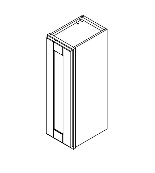 Hampton Pewter 9 in. Wide x 12 in. Deep x 36 in. Tall - Wall Shaker Cabinet - Image 2