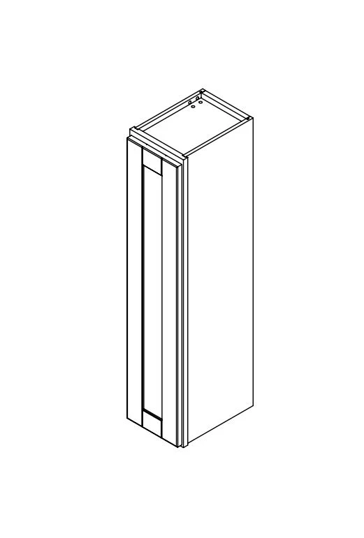 Hampton Pewter 9 in. Wide x 12 in. Deep x 42 in. Tall - Wall Shaker Cabinet - Image 2
