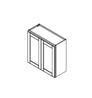 Hampton Pewter Clear Glass Door for 30 in. Wide x 12 in. Deep x 30 in. Tall - Wall Shaker Cabinet - 2 Pack - Image 2