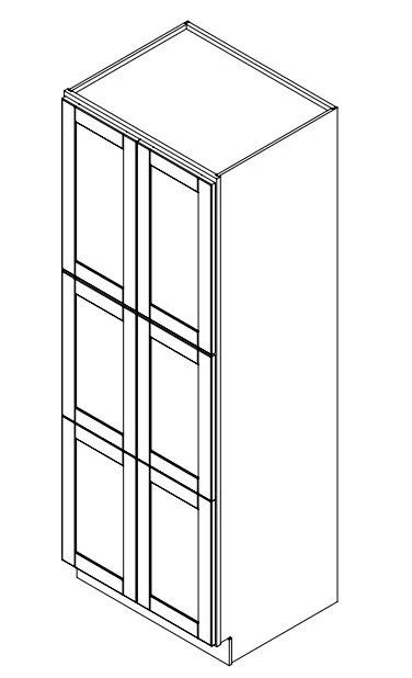 Hampton Pewter 30 in. Wide x 24 in. Deep x 84 in. Tall - Pantry Shaker Cabinet - Image 2
