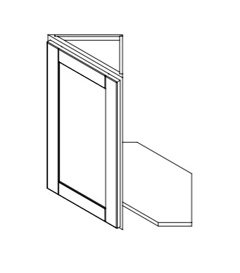 Hampton Pewter 17 in. Wide x 12 in. Deep x 36 in. Tall - Wall Angle Shaker Cabinet - Image 2