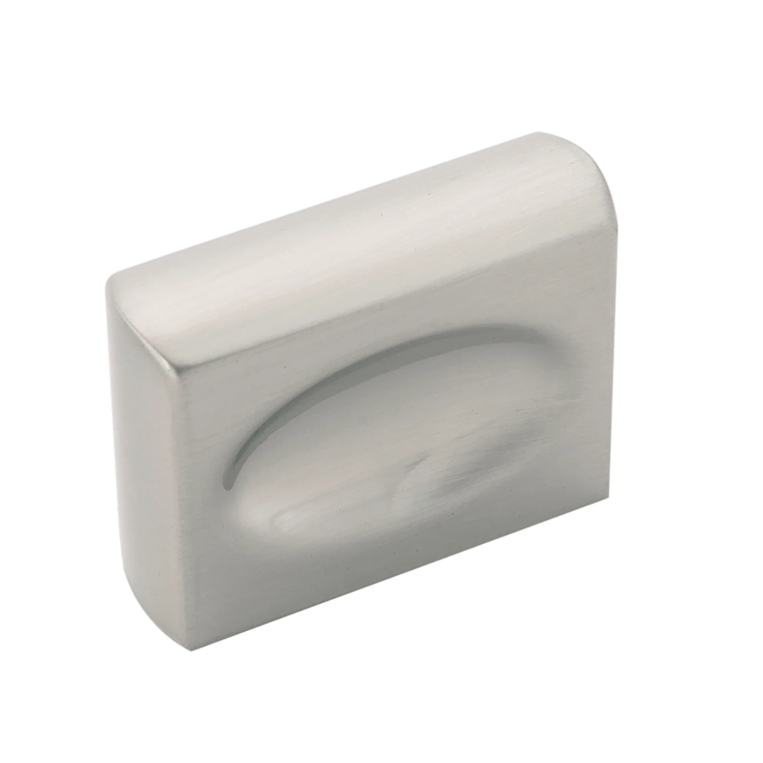 Ingot Knob 1-3/8 Inch x 7/16 Inch Satin Nickel Finish