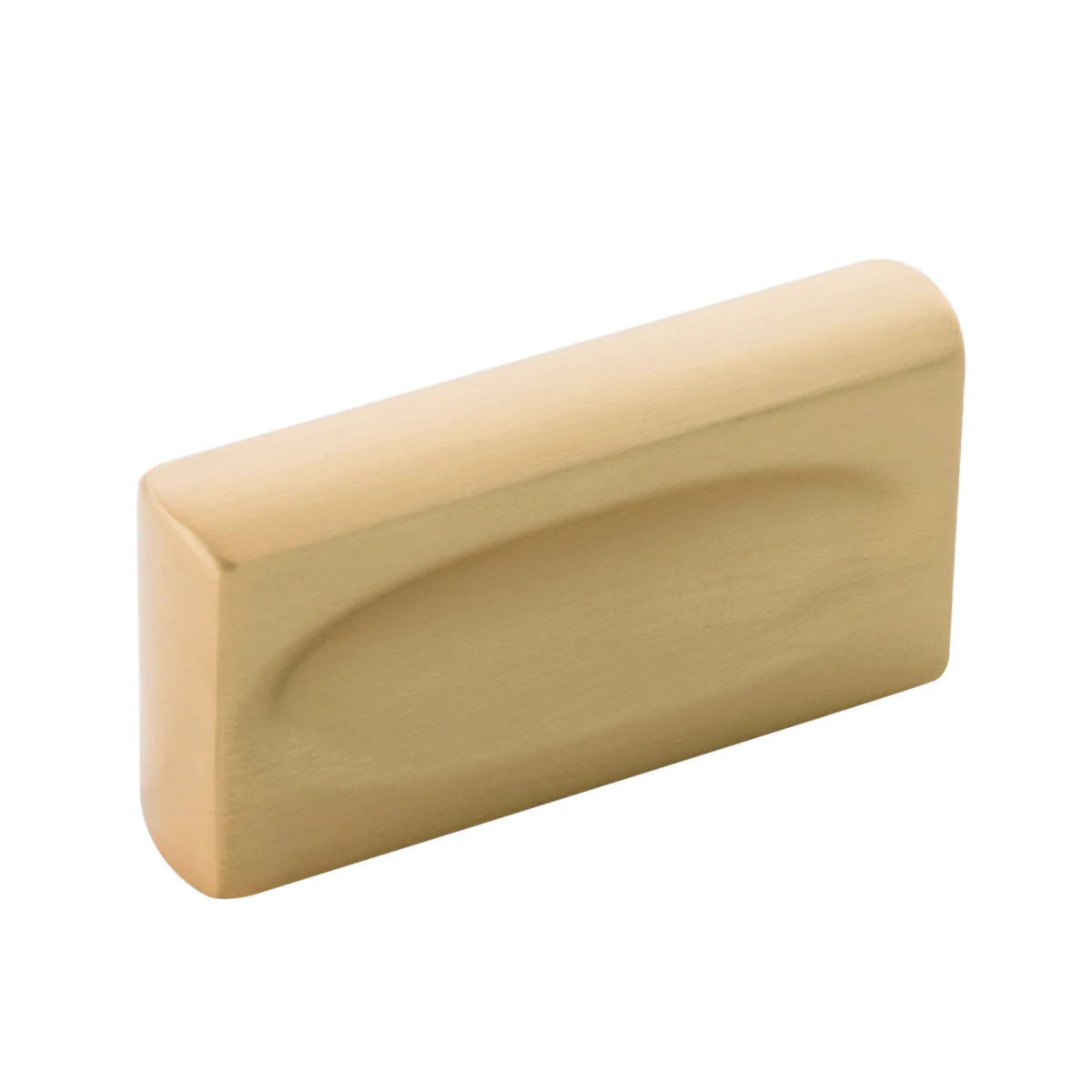 Ingot Pull 1 Inch Center to Center Brushed Golden Brass Finish