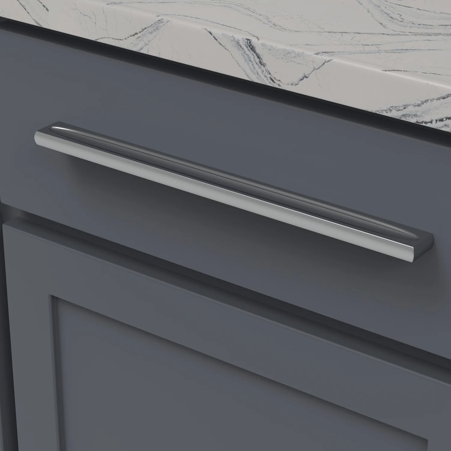 Ingot Pull 12 Inch Center to Center Chrome Finish - Image 2