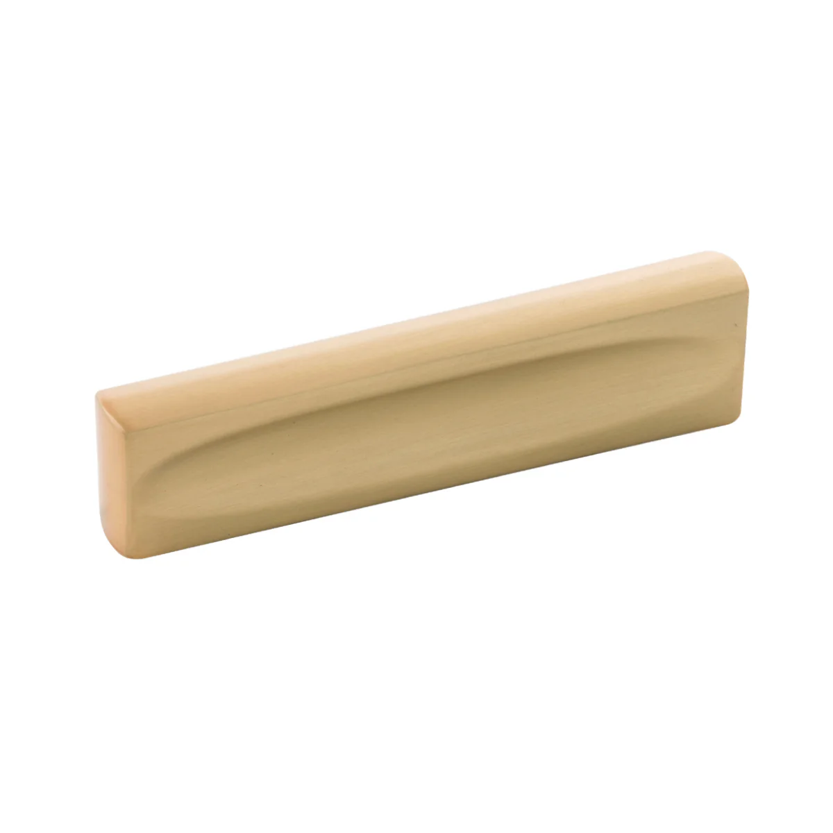 Ingot Pull 3 Inch Center to Center Brushed Golden Brass Finish