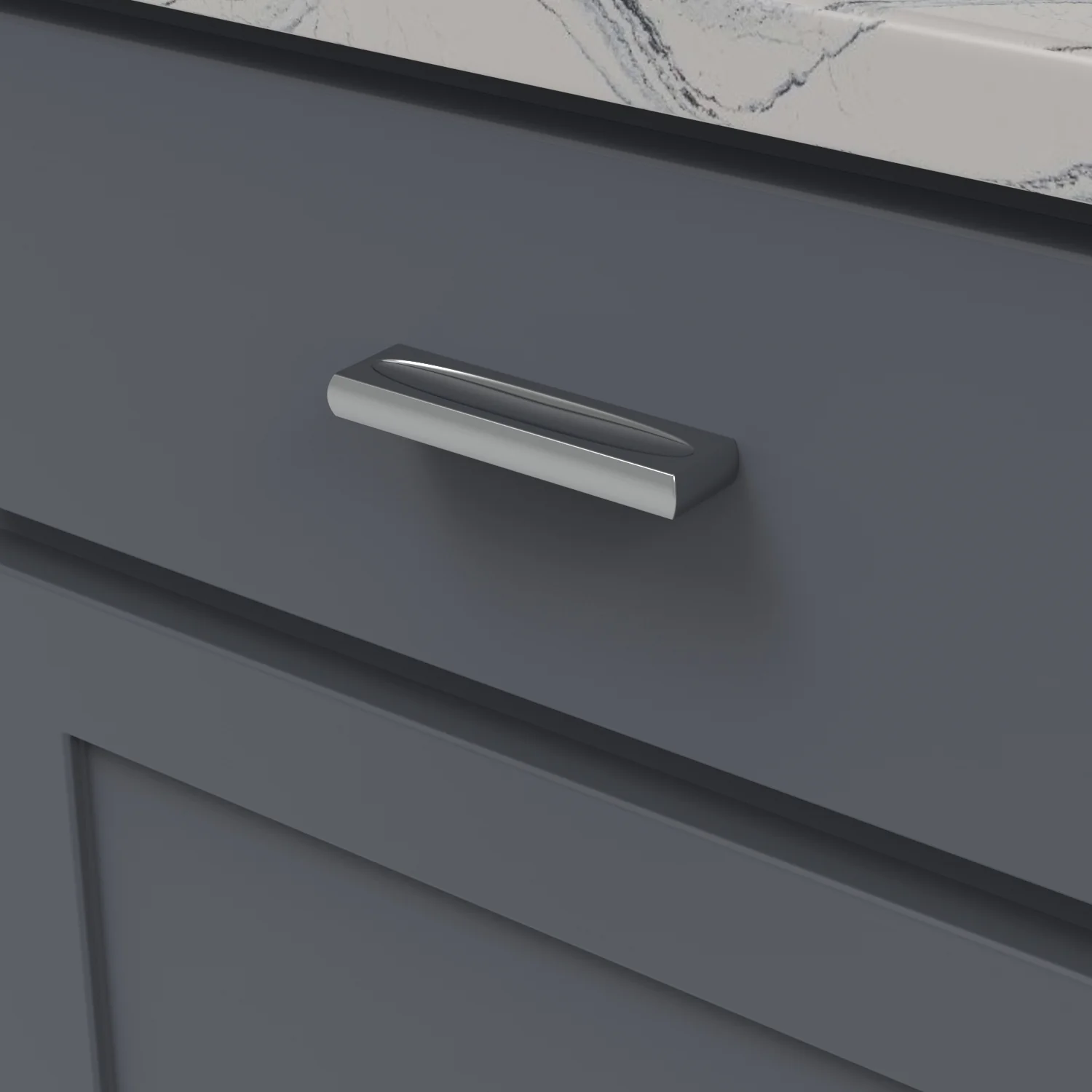 Ingot Pull 3 Inch Center to Center Chrome Finish - Image 2
