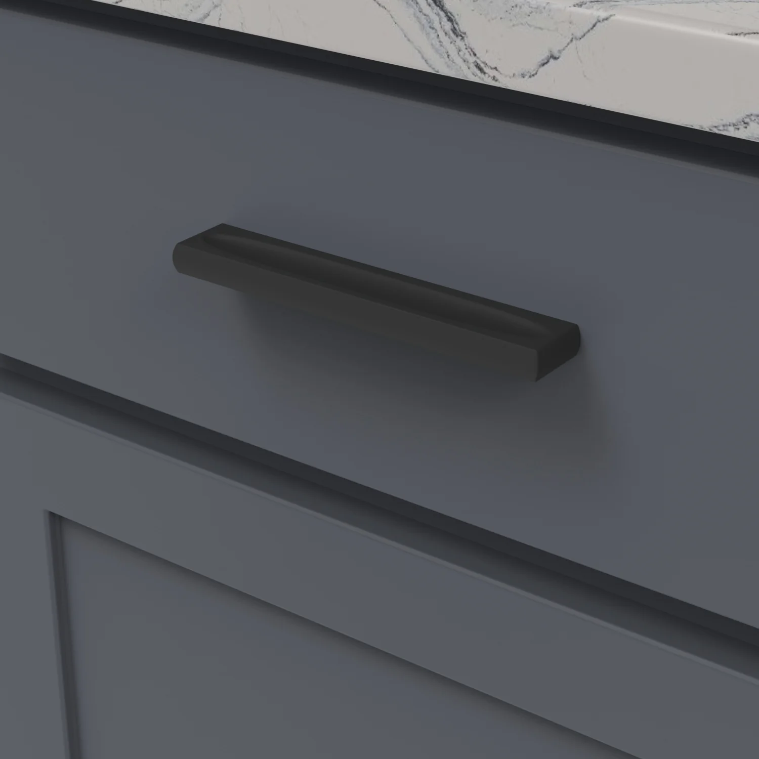 Ingot Pull 5-1/16 Inch (128mm) Center to Center Matte Black Finish - Image 2