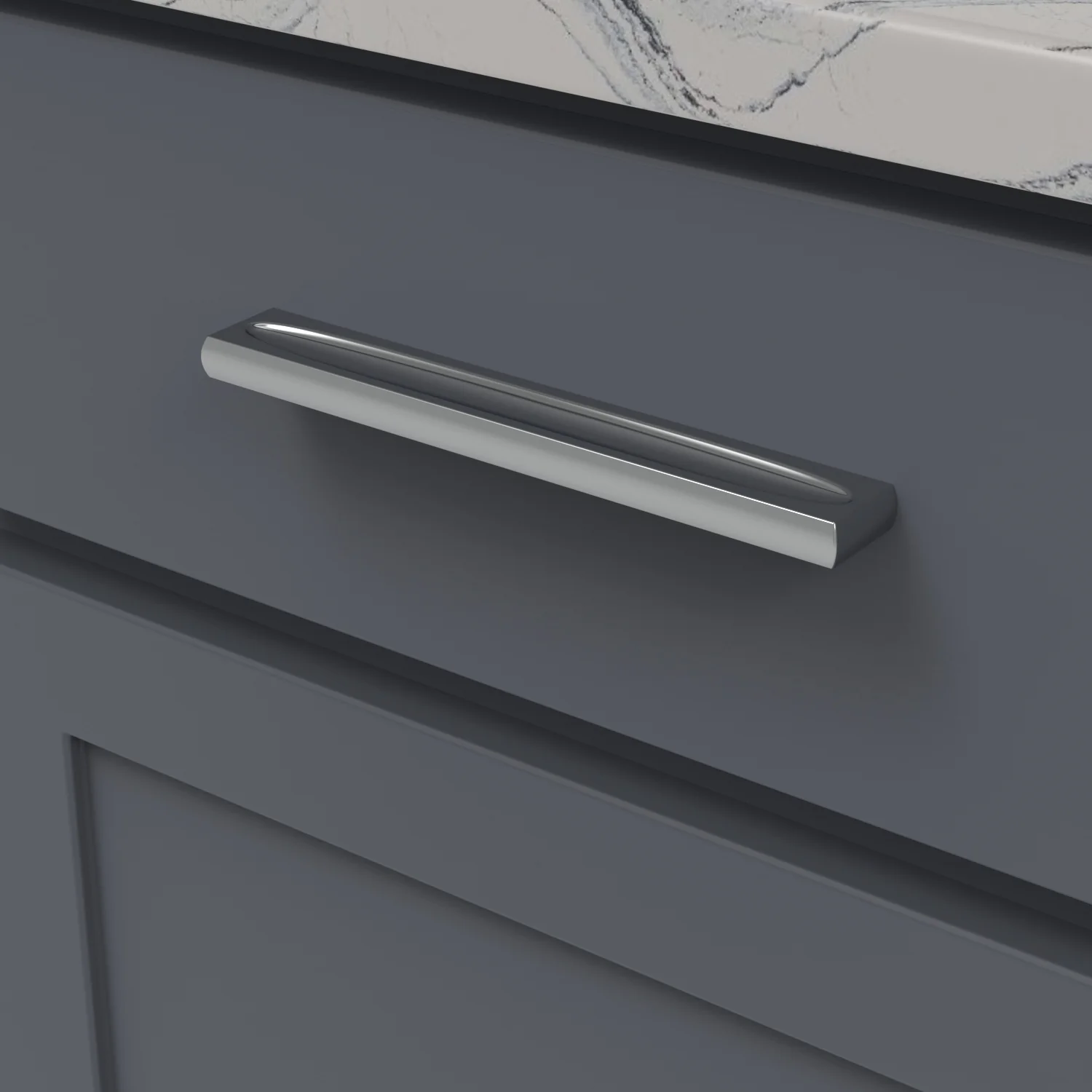 Ingot Pull 6-5/16 Inch (160mm) Center to Center Chrome Finish - Image 2