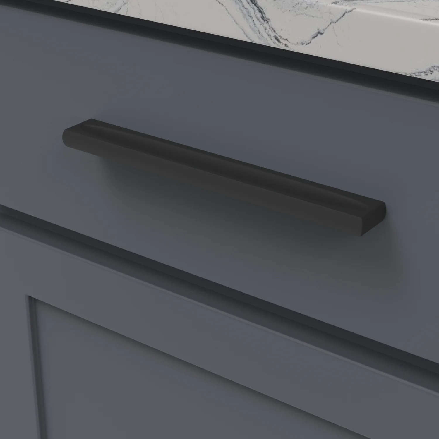Ingot Pull 7-9/16 Inch (192mm) Center to Center Matte Black Finish - Image 2