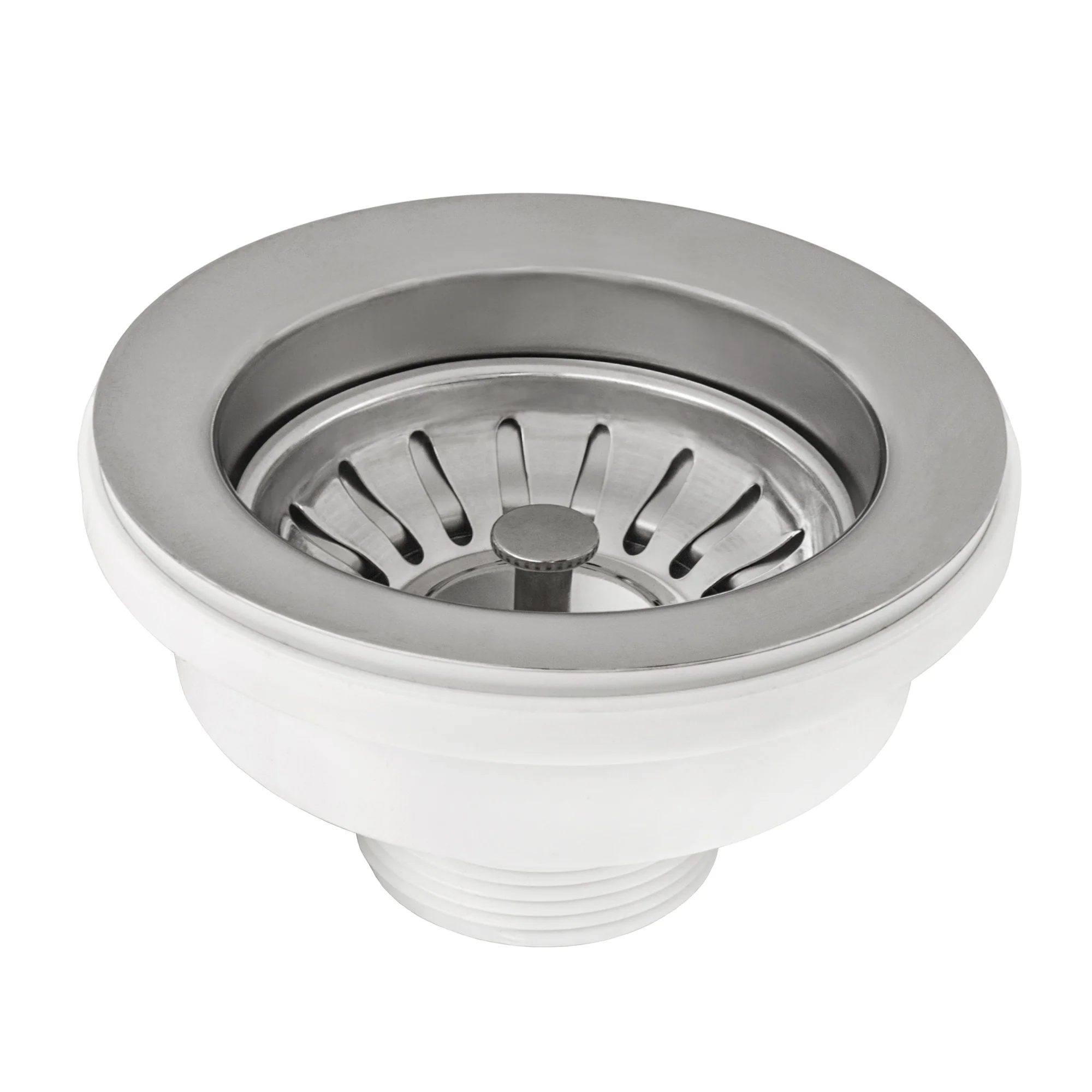 Kitchen Sink Basket Strainer Drain Assembly Stainless Steel