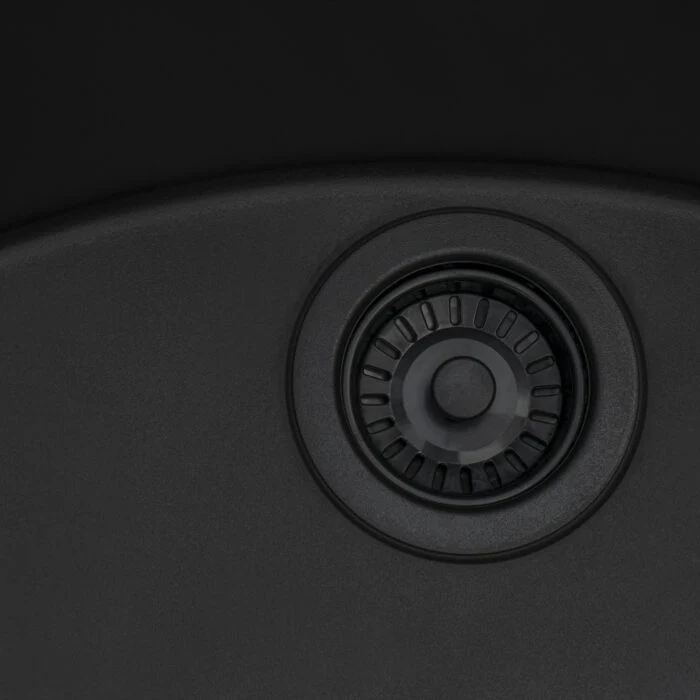Kitchen Sink Basket Strainer Drain Assembly Matte Black - Image 4
