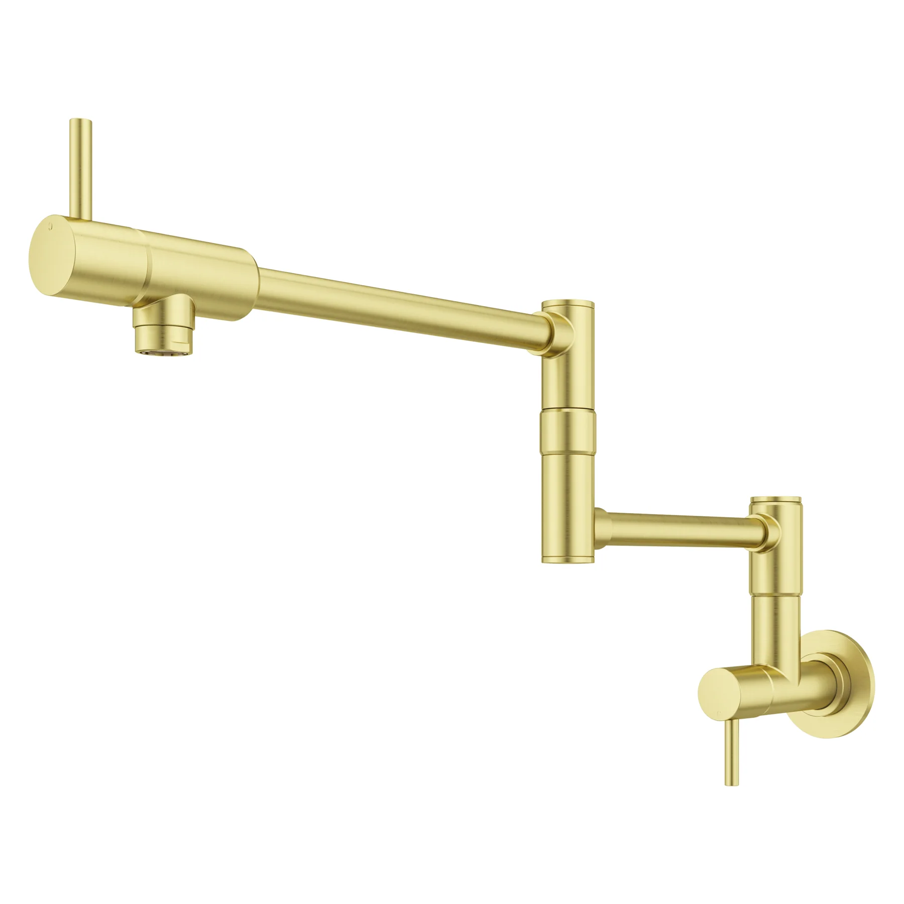 Lita Wall Mount Pot Filler 2-Handle Brushed Gold