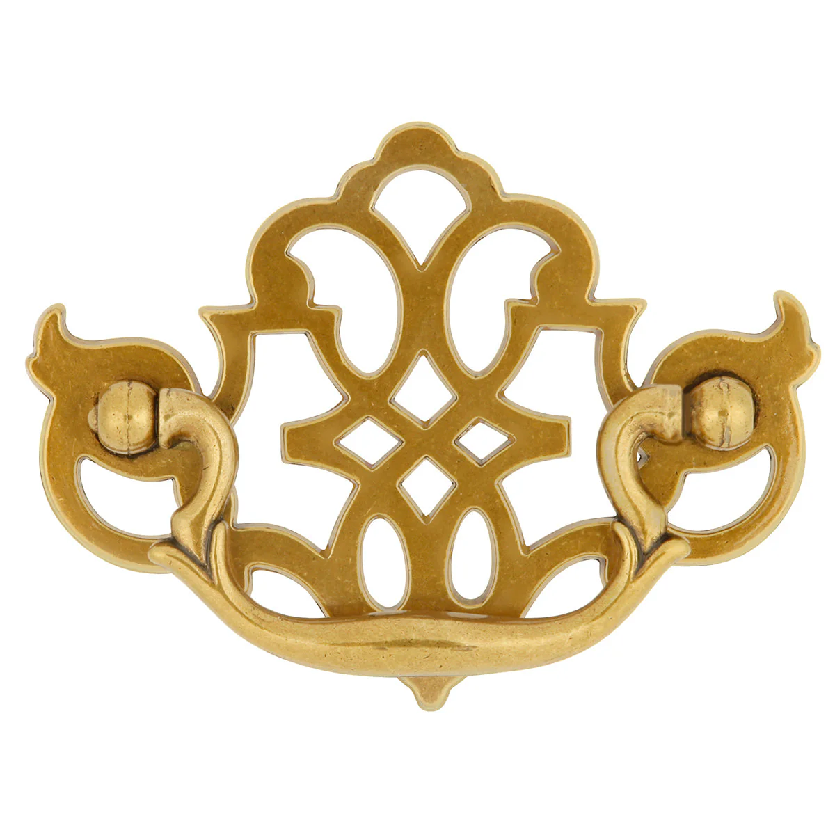 Manor House Backplate Pull 3 Inch Center to Center Lancaster Hand Polished Finish - Image 2