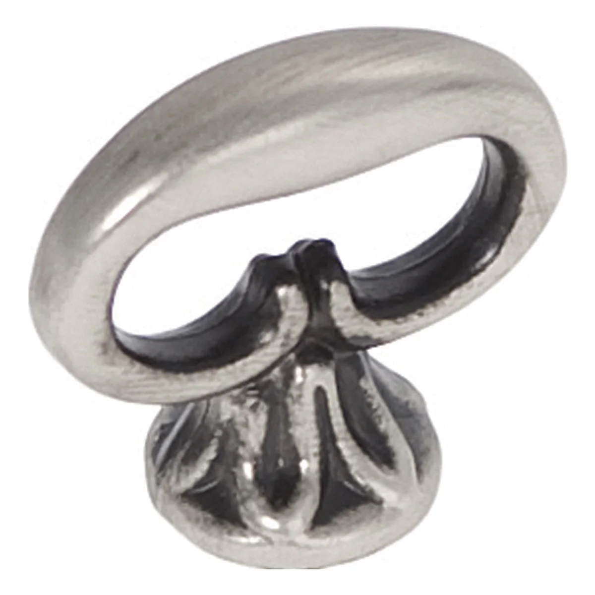 Manor House Mock Key 1-1/8 Inch X 1/4 Inch Silver Stone Finish