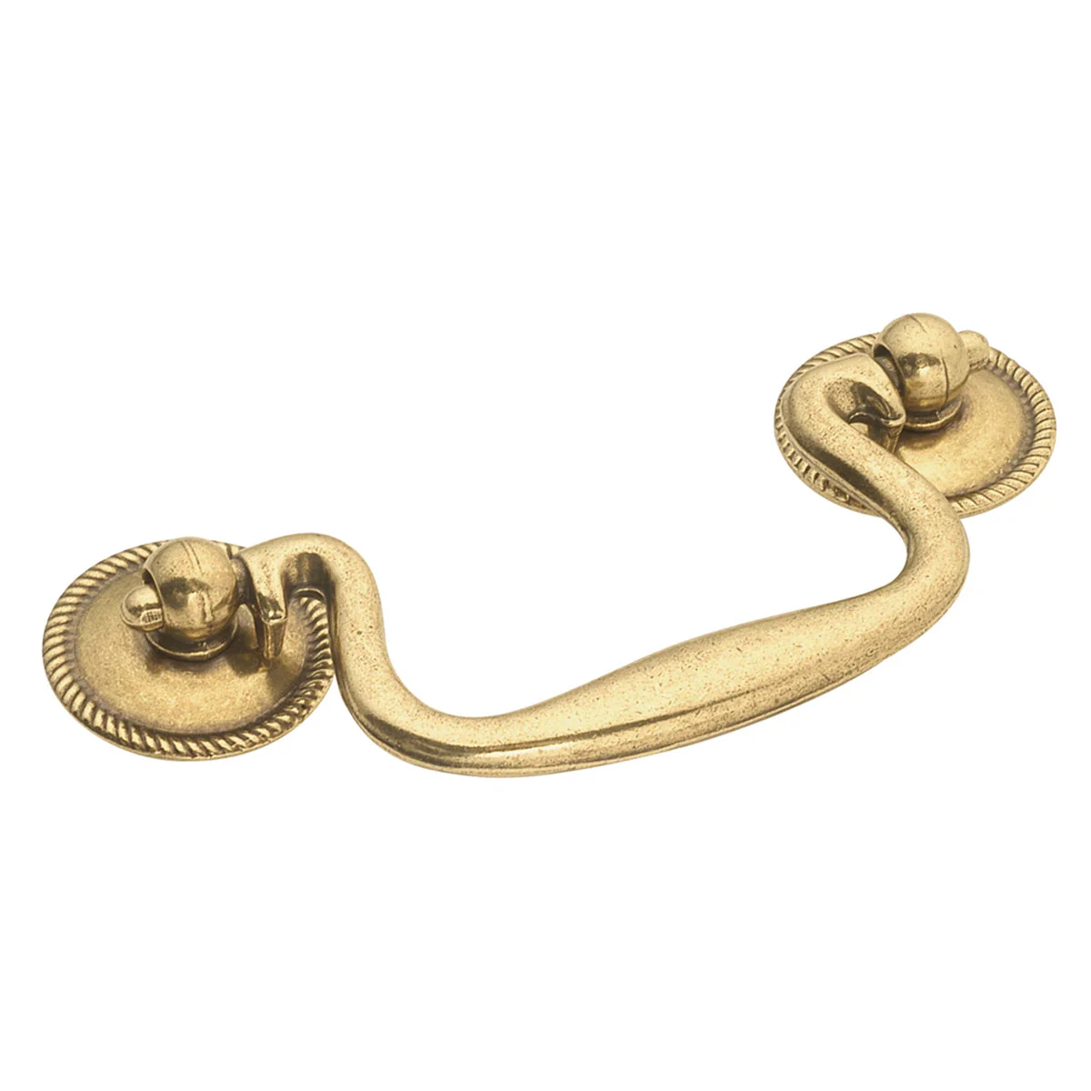 Manor House Rosette Backplate Pull 3 Inch Center to Center Lancaster Hand Polished Finish