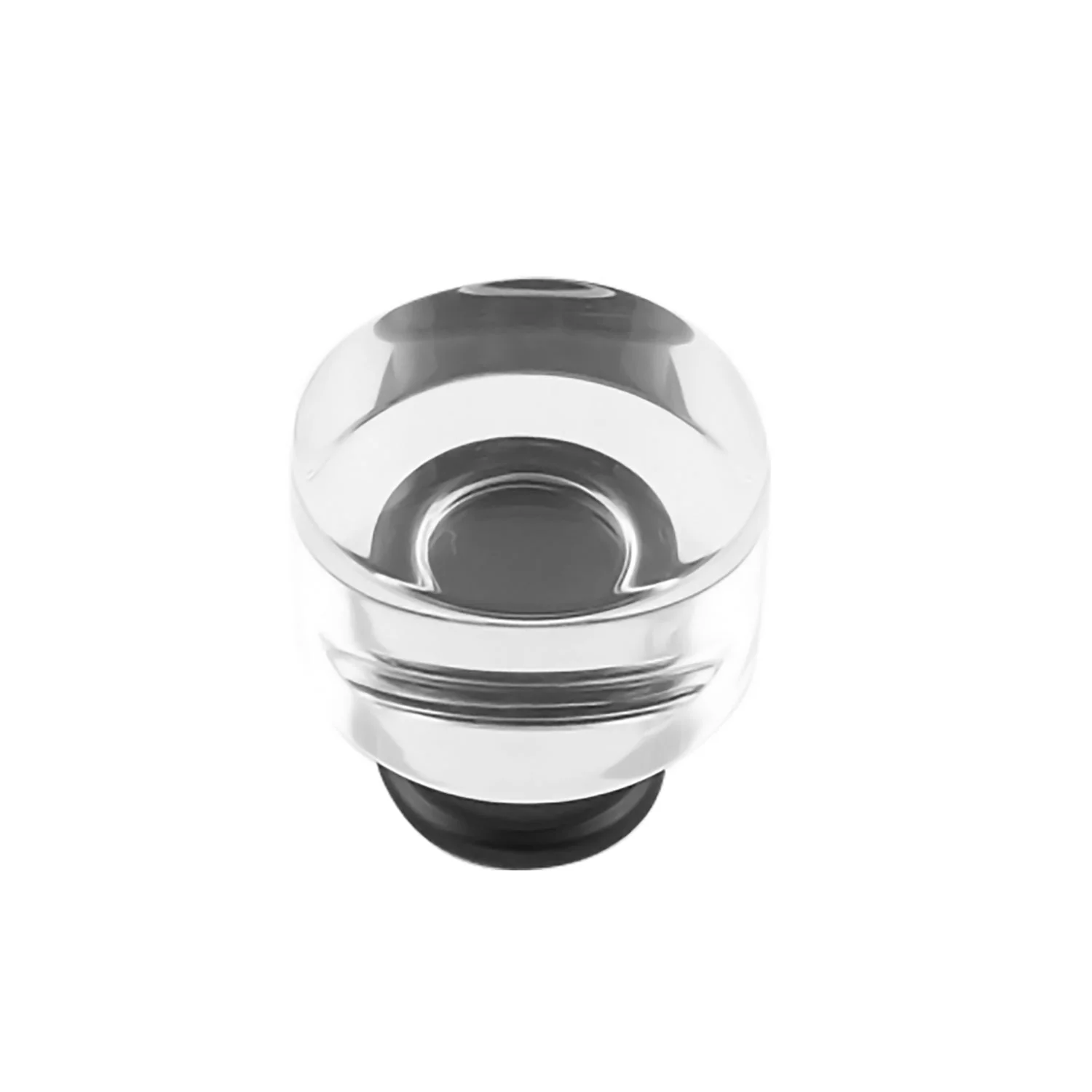 Midway Knob 1-1/4 Inch Diameter Crysacrylic with Matte Black Finish