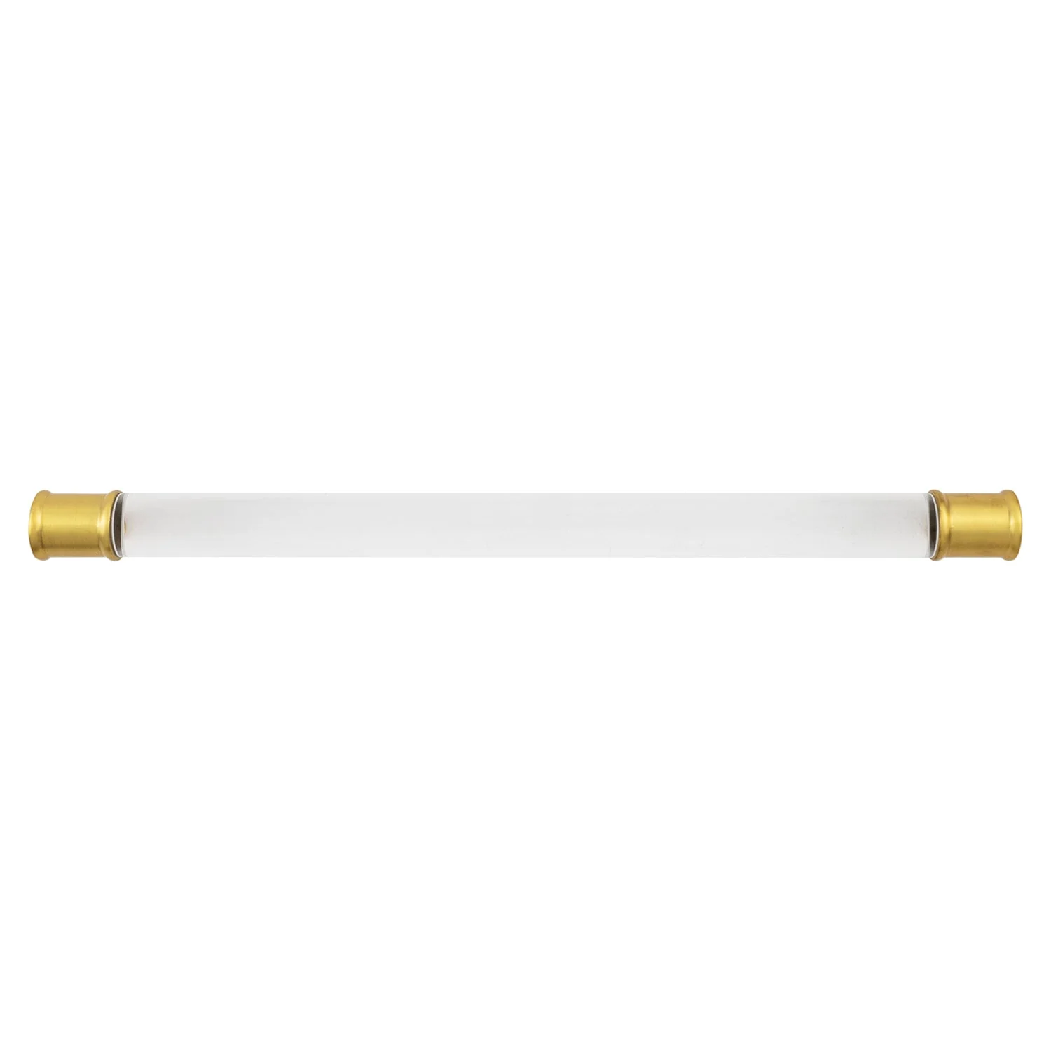 Midway Pull 12 Inch Center to Center Crysacrylic with Brushed Golden Brass Finish - Image 2