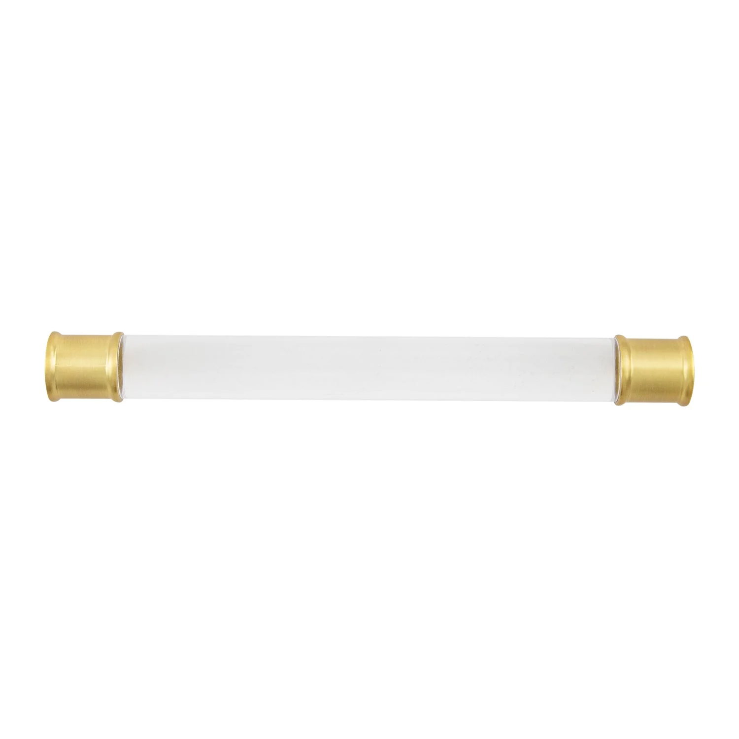 Midway Pull 6-5/16 Inch (160mm) Center to Center Crysacrylic with Brushed Golden Brass Finish - Image 2