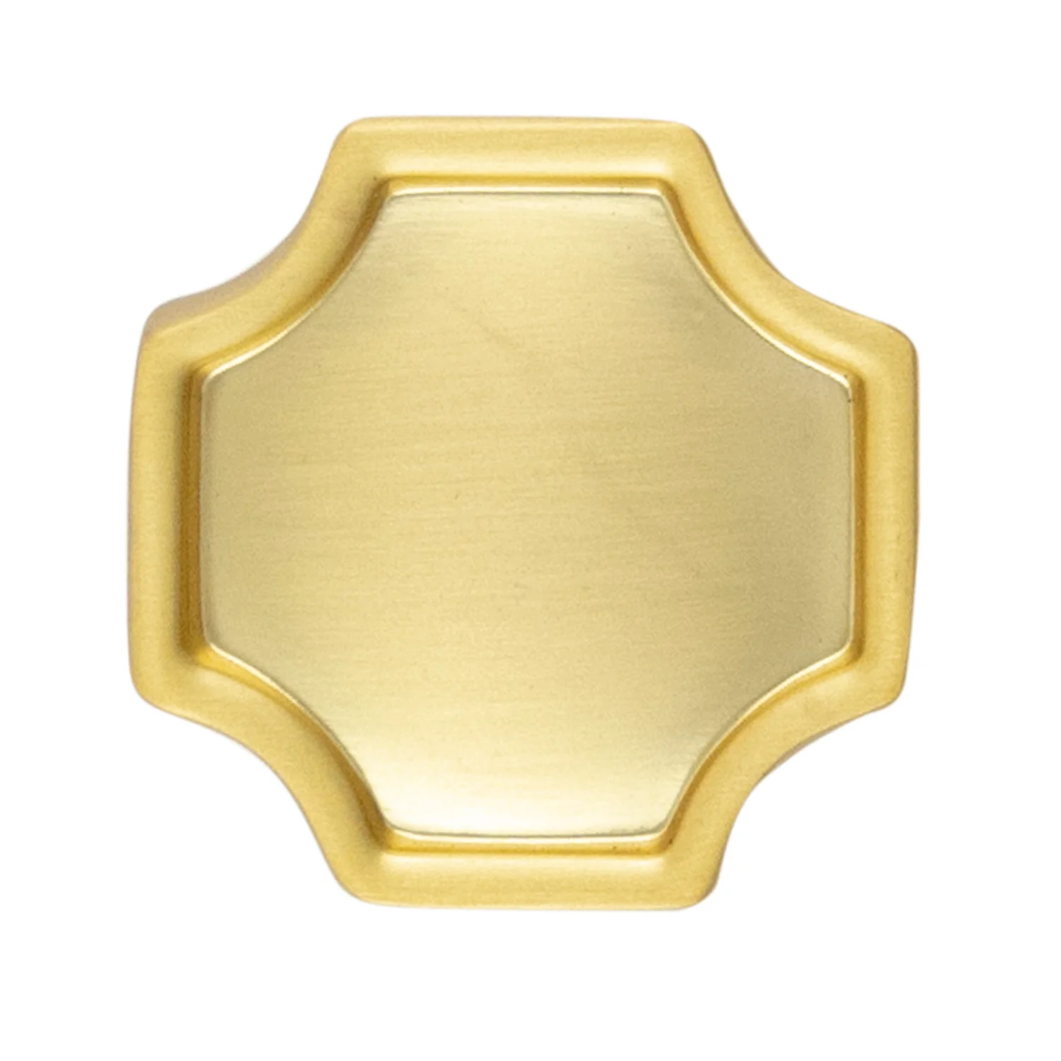 Monarch Knob 1-1/4 Inch x 1-1/4 Inch Brushed Golden Brass Finish - Image 3