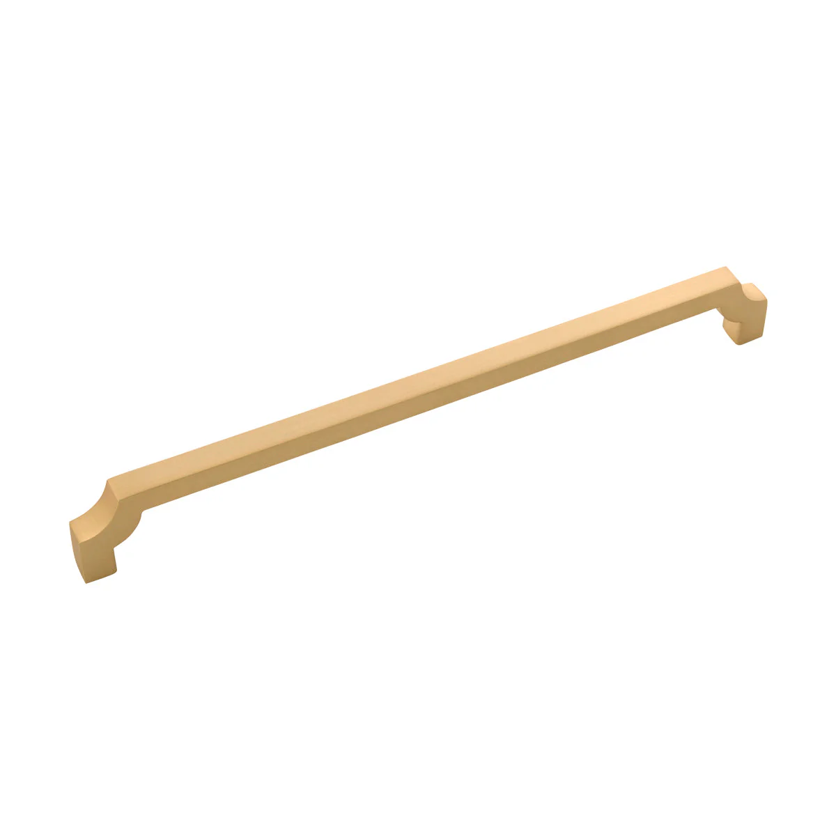 Monarch Pull 8-13/16 Inch (224mm) Center to Center Brushed Golden Brass Finish