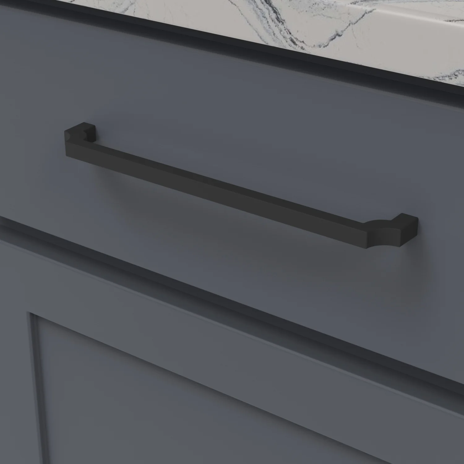 Monarch Pull 8-13/16 Inch (224mm) Center to Center Matte Black Finish - Image 2