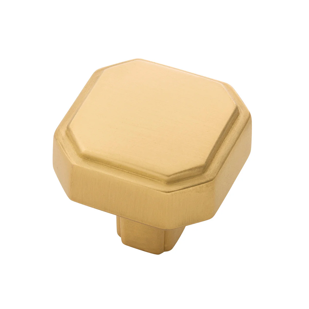Monroe Knob 1-5/16 Inch x 1-5/16 Inch Brushed Golden Brass Finish