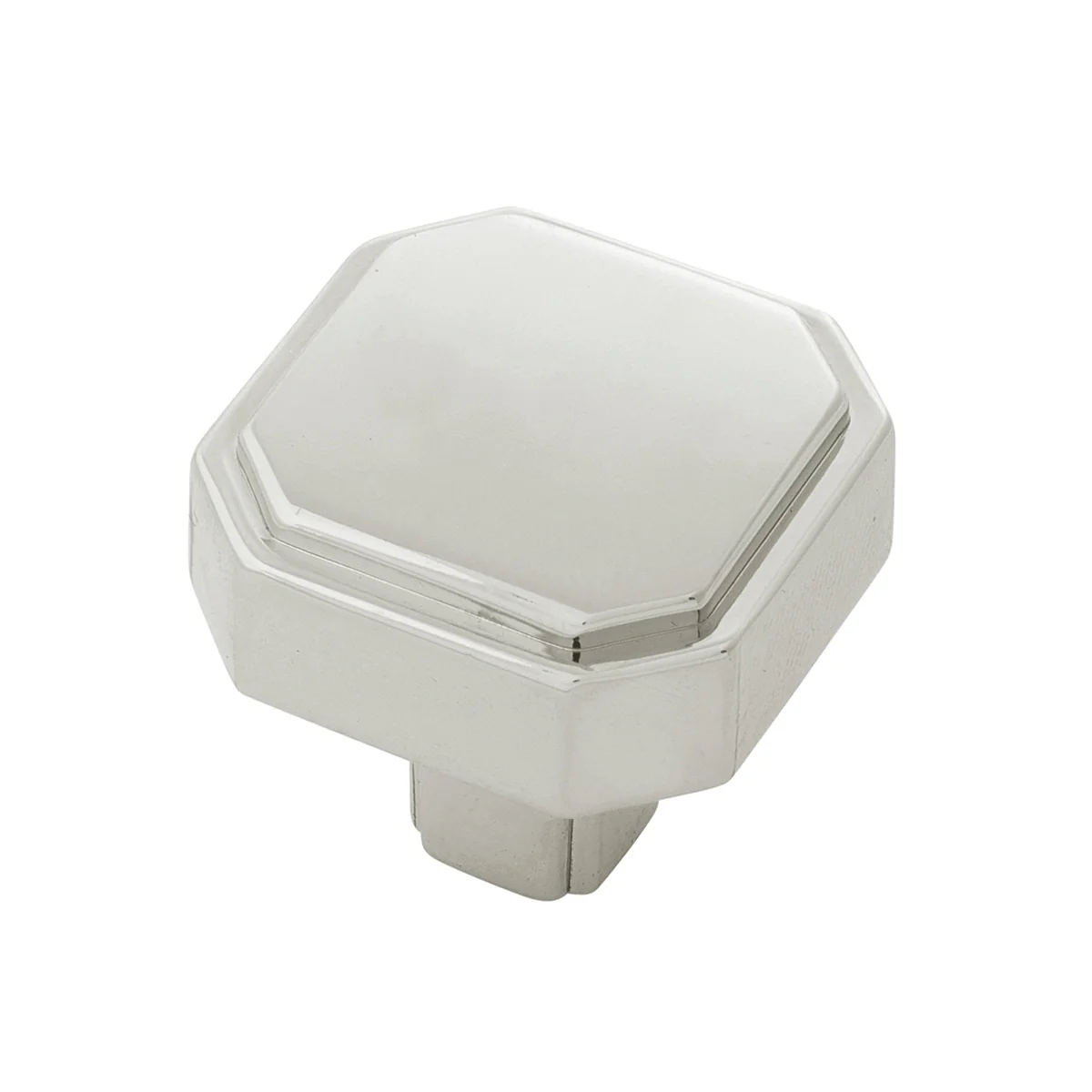 Monroe Knob 1-5/16 Inch x 1-5/16 Inch Polished Nickel Finish