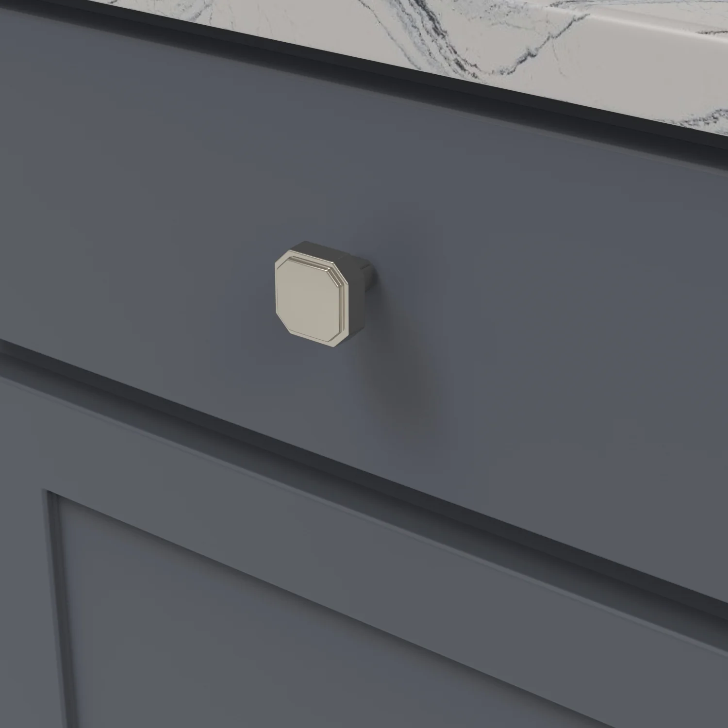 Monroe Knob 1-5/16 Inch x 1-5/16 Inch Polished Nickel Finish - Image 2