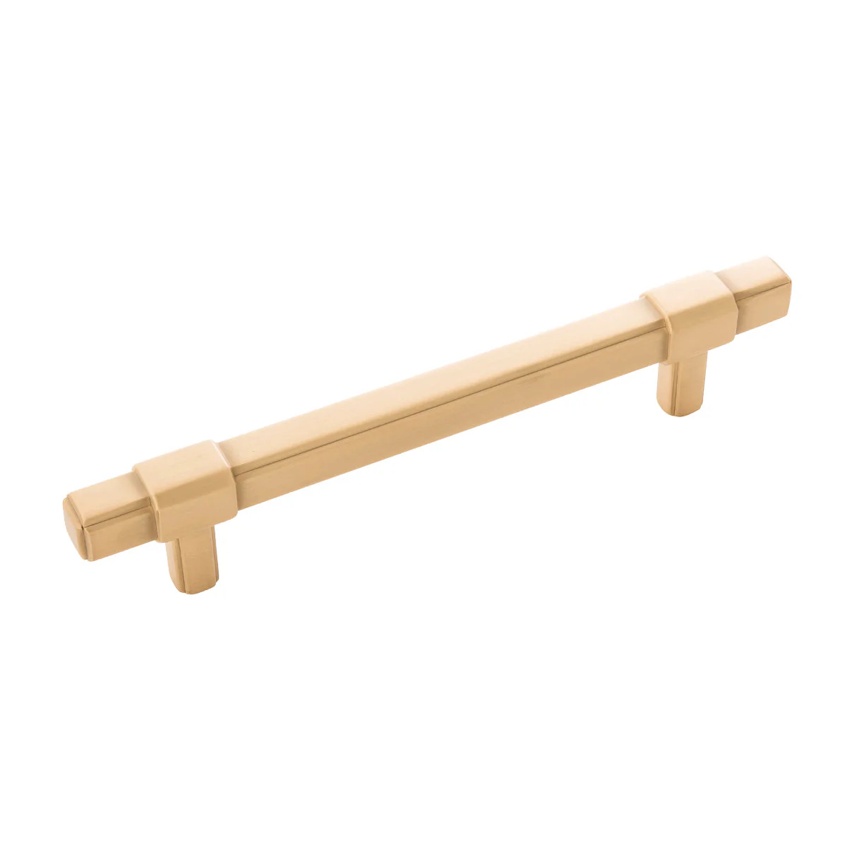 Monroe Pull 5-1/16 Inch (128mm) Center to Center Brushed Golden Brass Finish