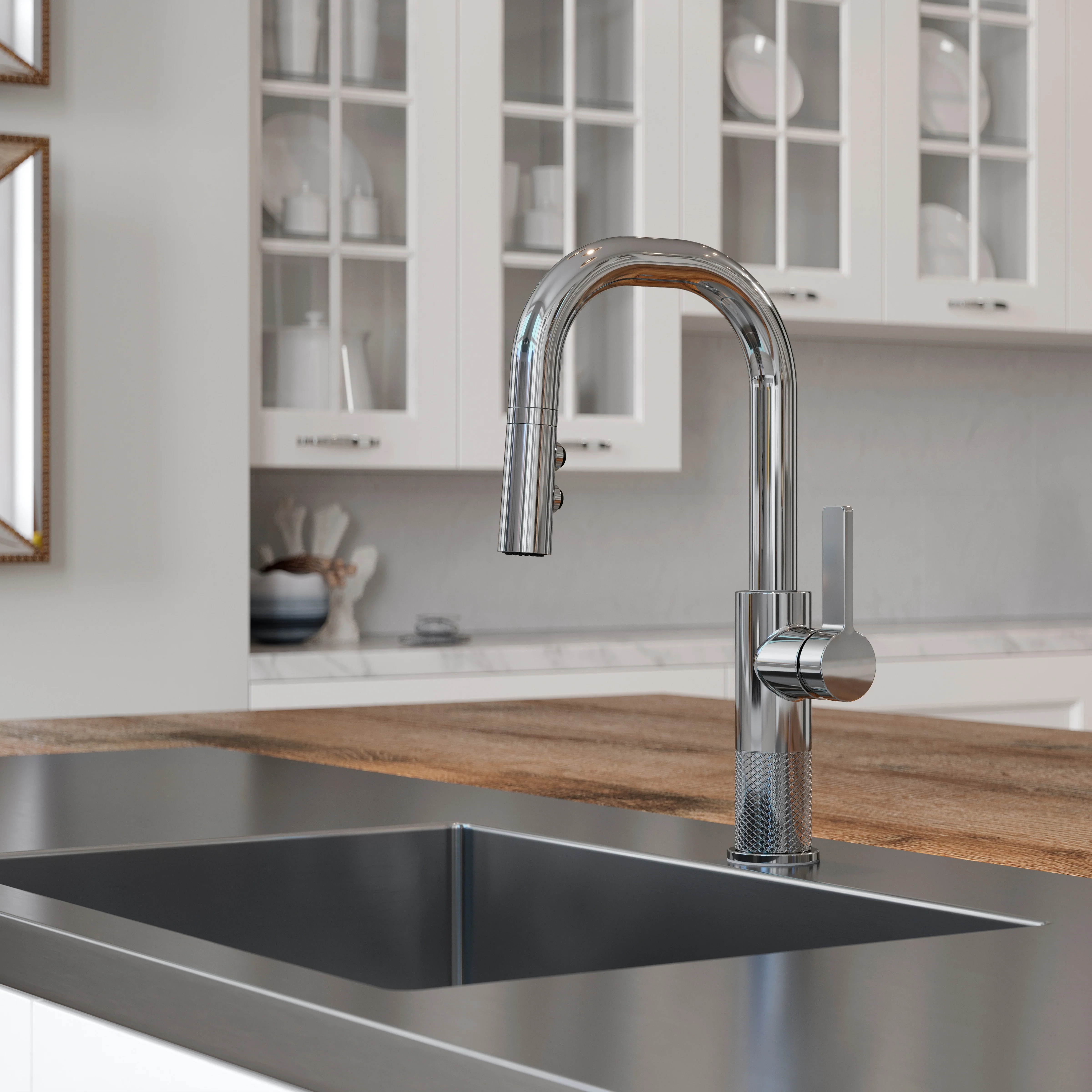 Montay Bar Faucet Pull-Down 1-Handle Polished Chrome - Image 2