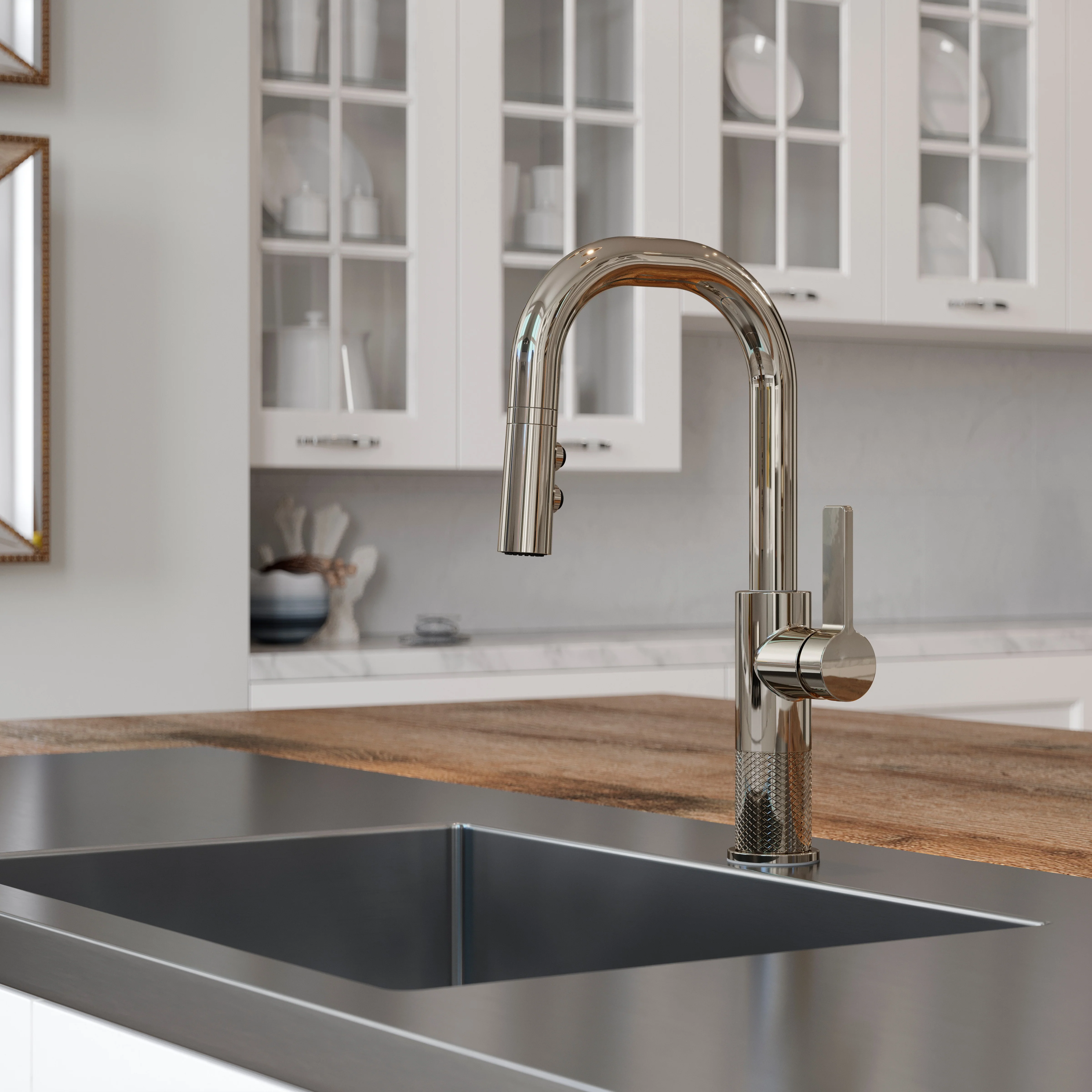 Montay Bar Faucet Pull-Down 1-Handle Polished Nickel - Image 4