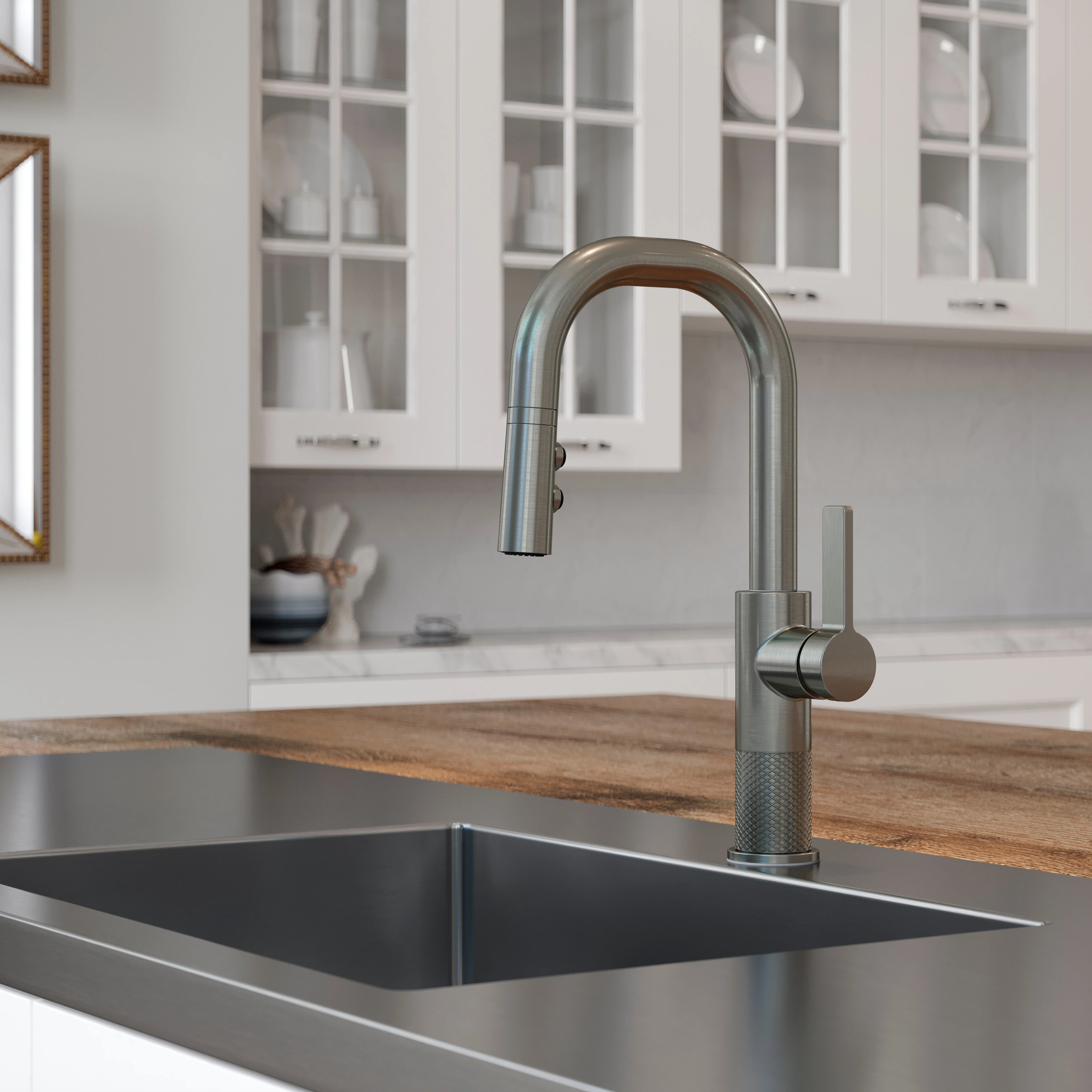 Montay Bar Faucet Pull-Down 1-Handle Stainless Steel - Image 3