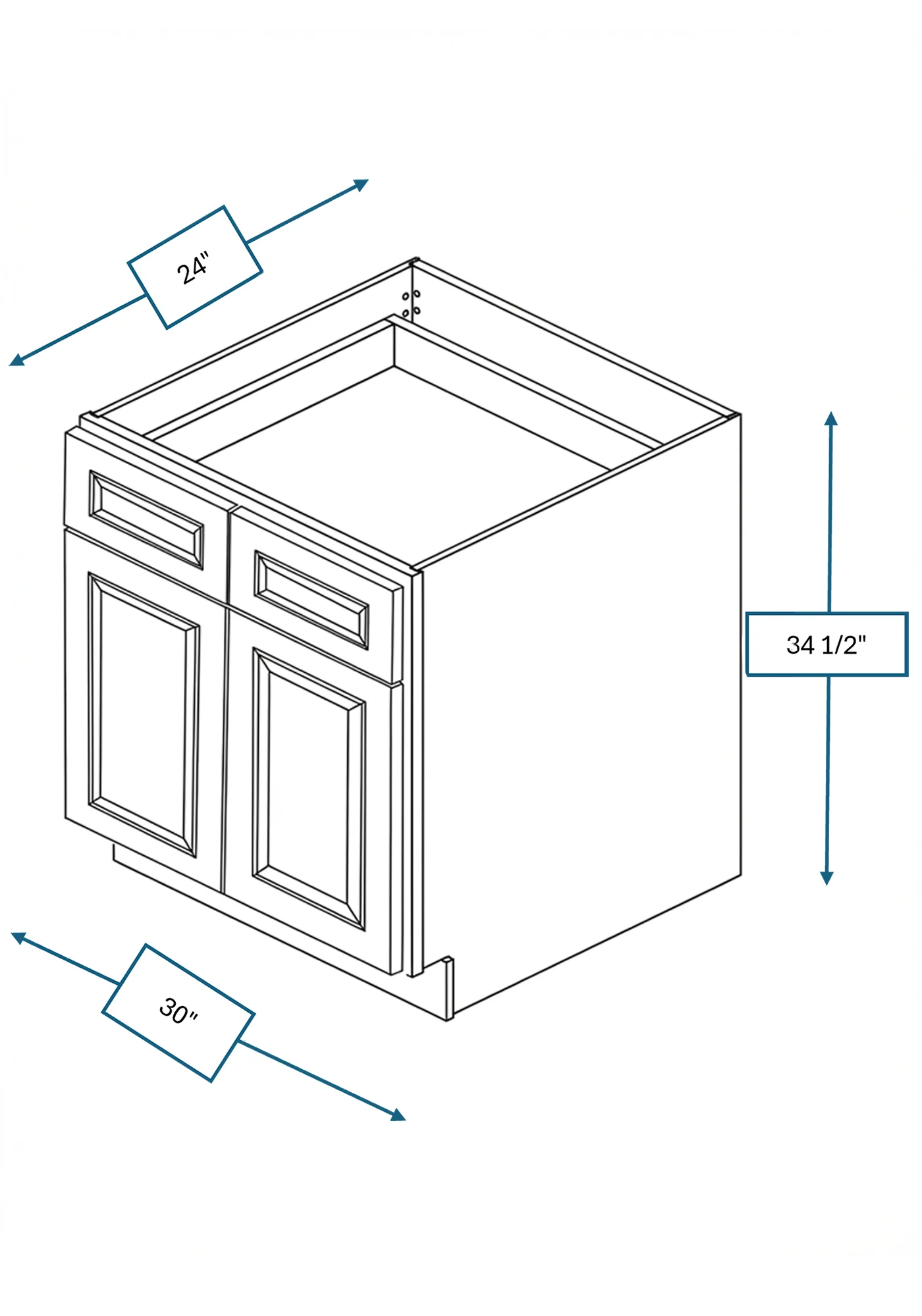 Montpelier Sage Raised Panel 30 in. Base Cabinet