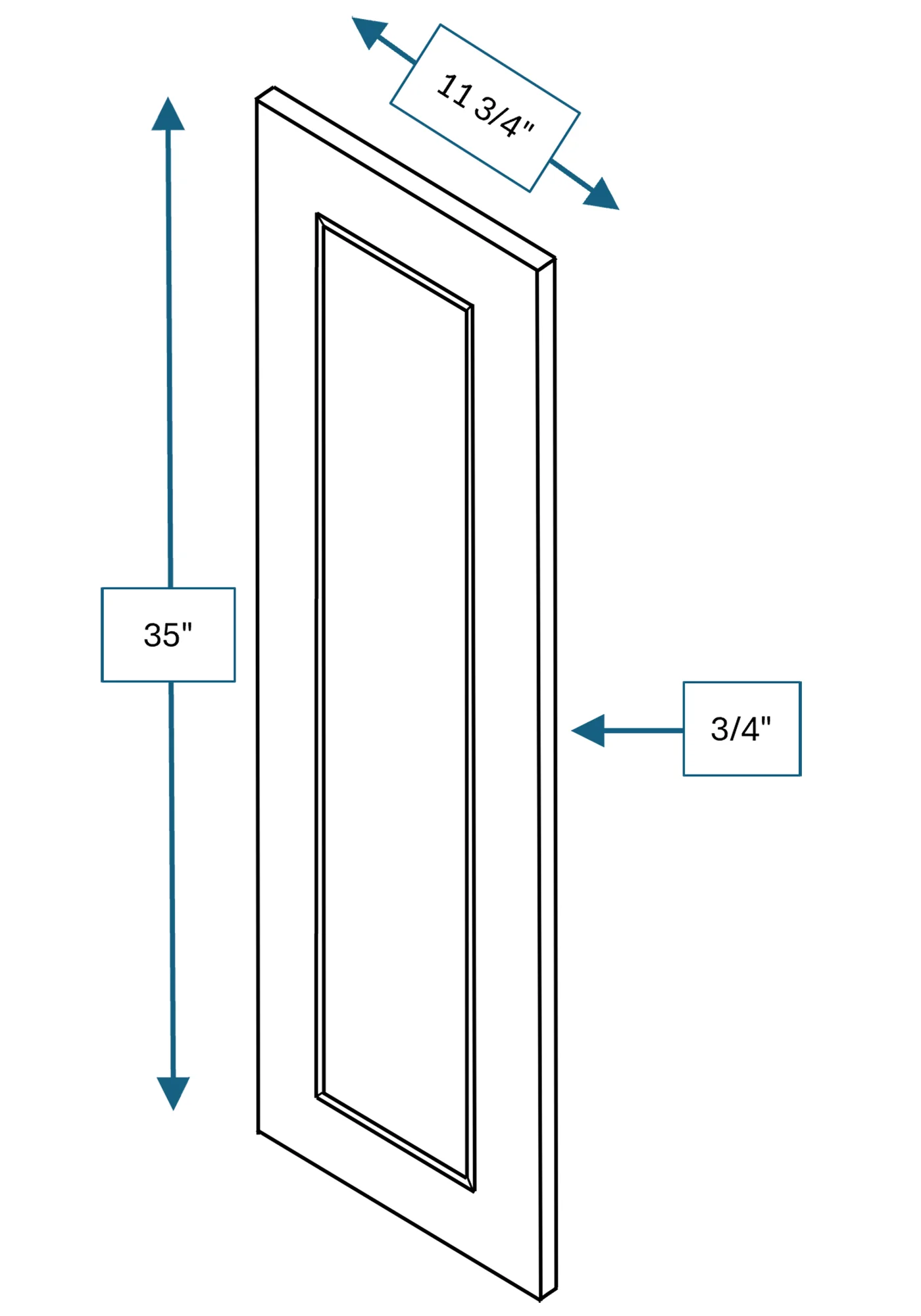Montpelier Sage Raised Panel 36 in. Wall End Panel