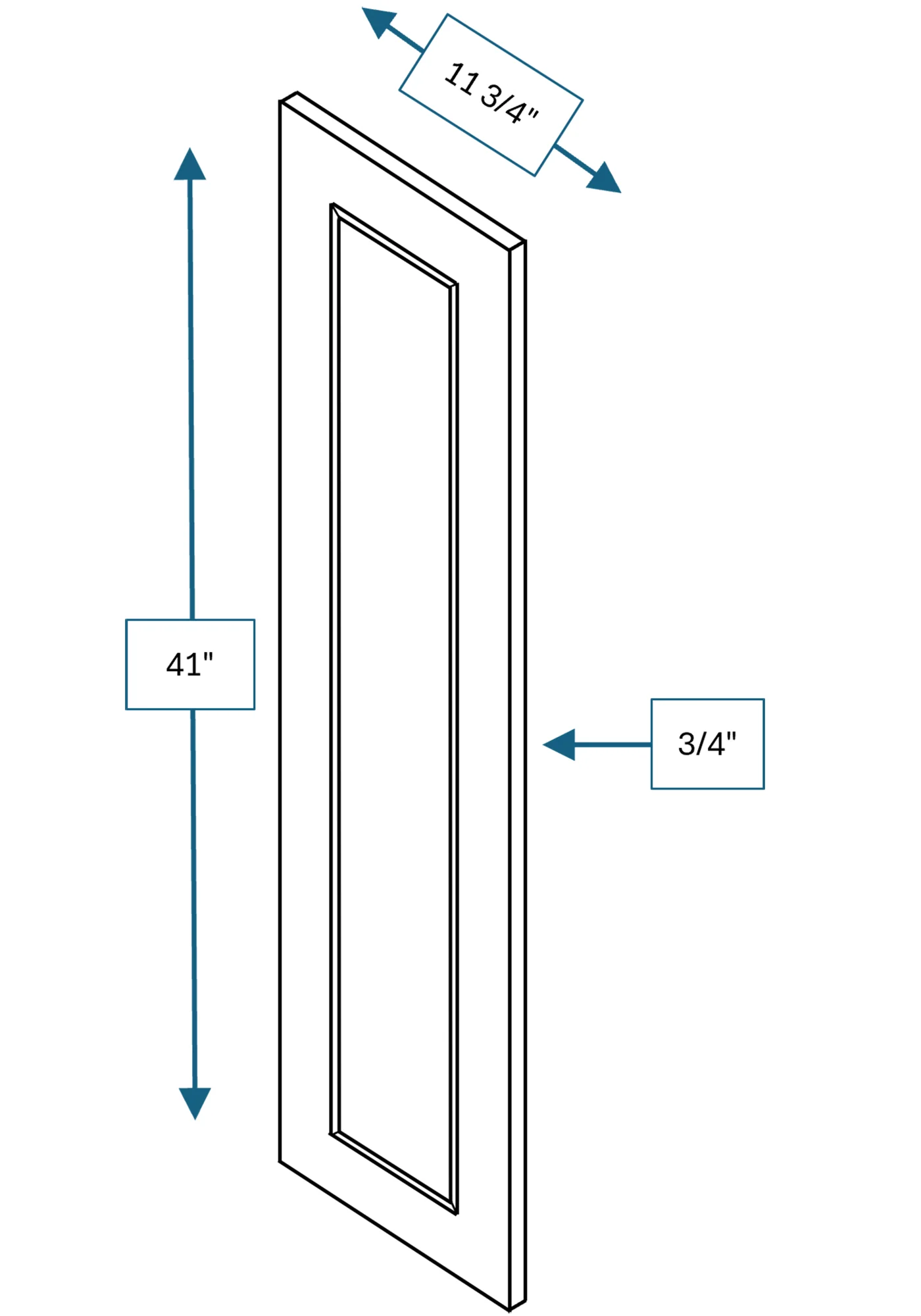 Montpelier Sage Raised Panel 42 in. Wall End Panel