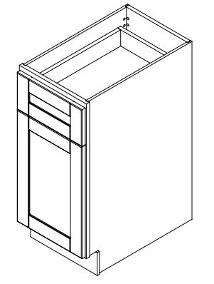 Platinum Grey 15 in. Wide x 24 in. Deep x 34.5 in. Tall - Base Shaker Cabinet - Image 2