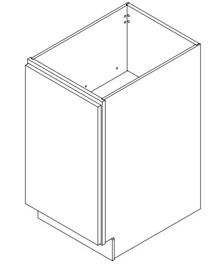 Platinum Grey 18 in. Wide x 24 in. Deep x 34.5 in. Tall - Full Height Door Base Shaker Cabinet - Image 2