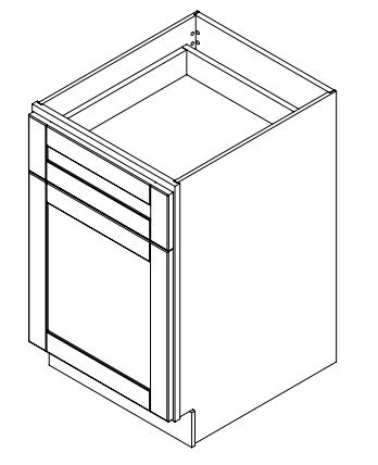 Platinum Grey 21 in. Wide x 24 in. Deep x 34.5 in. Tall - Base Shaker Cabinet - Image 2