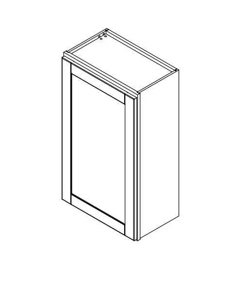 Platinum Grey Clear Glass Door for 21 in. Wide x 12 in. Deep x 36 in. Tall - Wall Shaker Cabinet - Image 2
