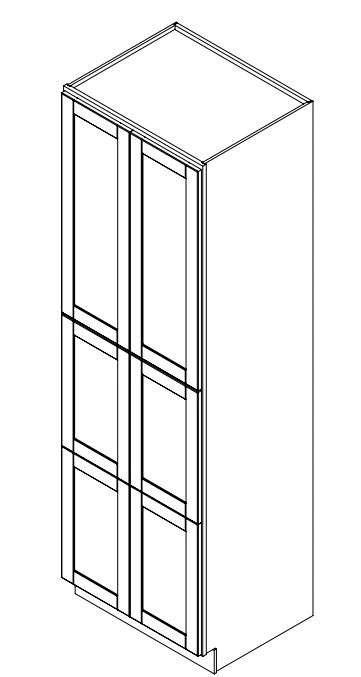 Platinum Grey 30 in. Wide x 24 in. Deep x 96 in. Tall - Pantry Shaker Cabinet - Image 2