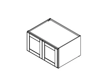 Platinum Grey 33 in. Wide x 24 in. Deep x 18 in. Tall - Double Depth Wall Shaker Cabinet - Image 2