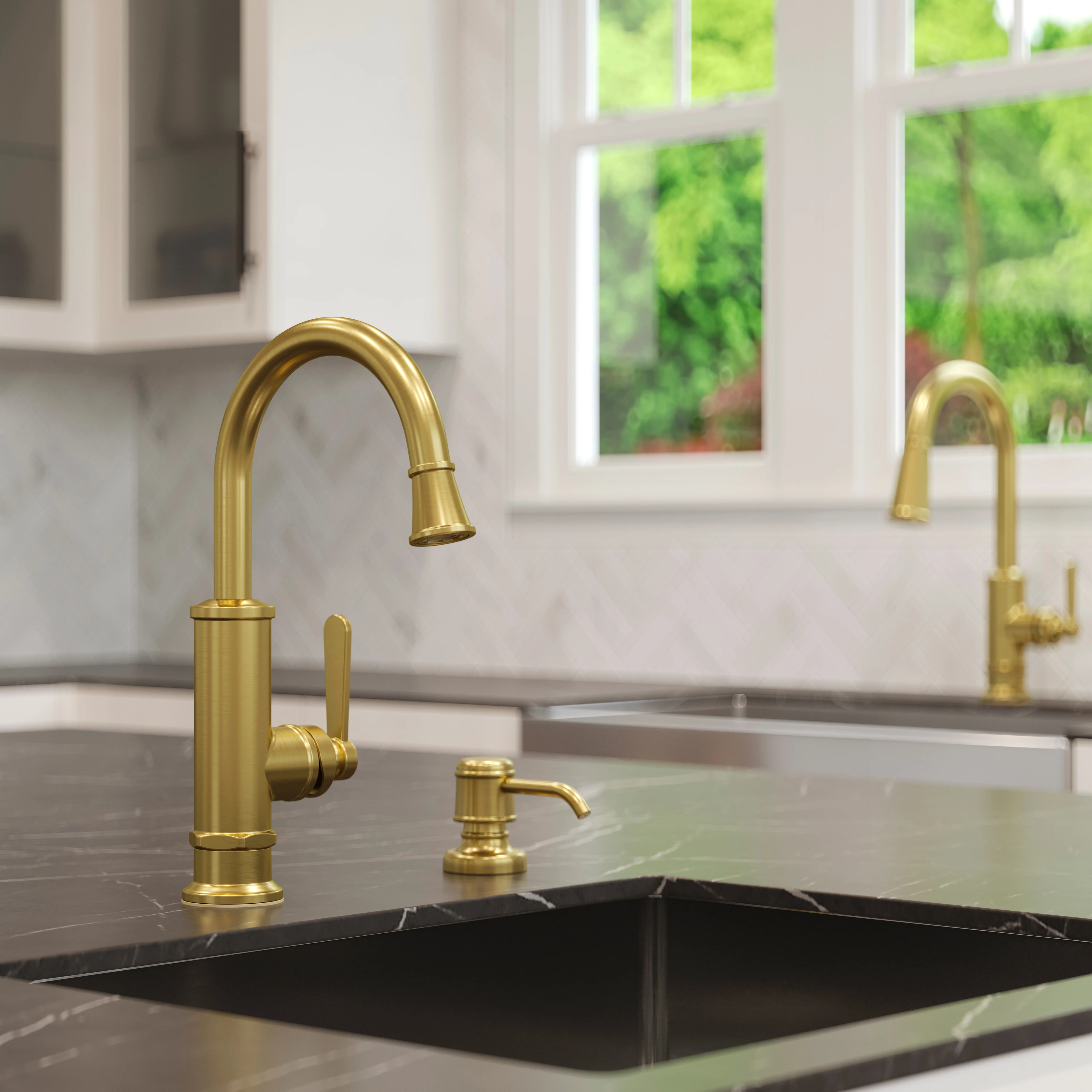 Port Haven Bar/Prep Faucet 1-Handle Brushed Gold - Image 4