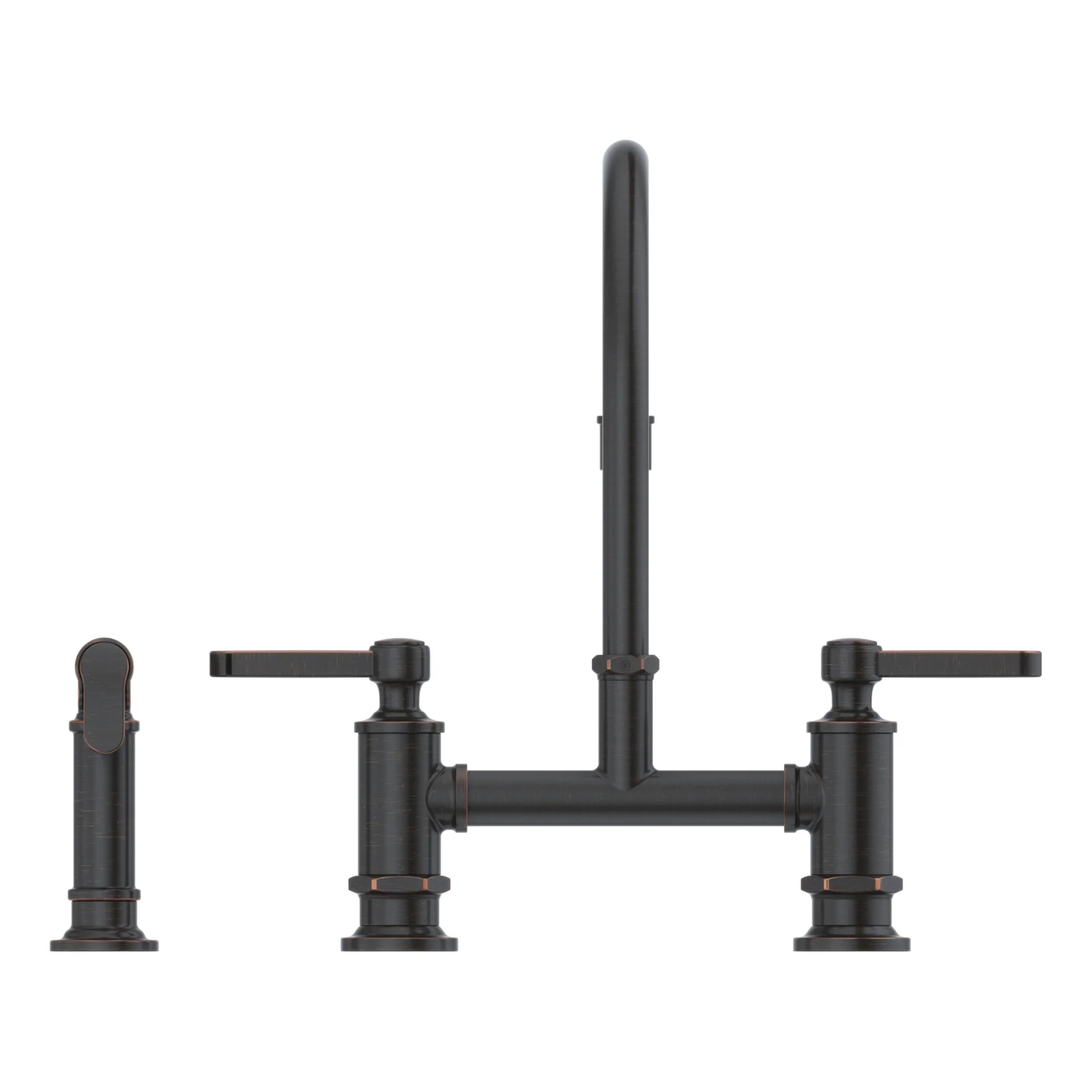 Port Haven Kitchen Faucet Bridge 2-Handle Tuscan Bronze - Image 3